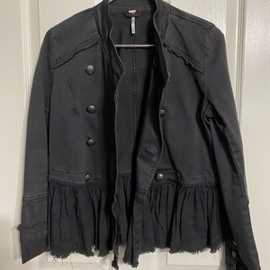 Free people grey military style jacket medium